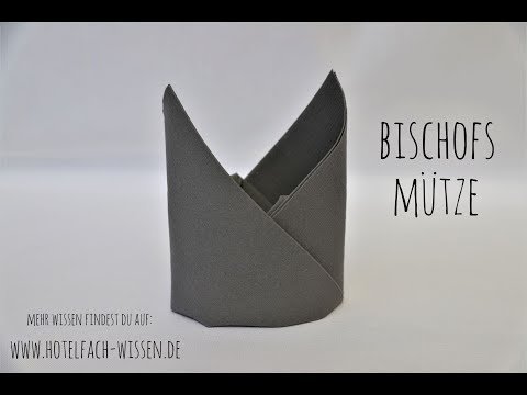 Vorschau zur Serviettenfaltung Bischofsmütze.