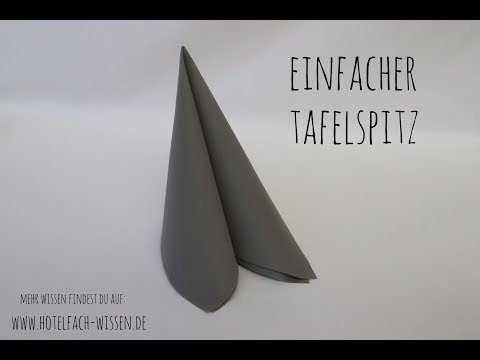 Vorschau zur Serviettenfaltung Einfacher Tafelspitz.