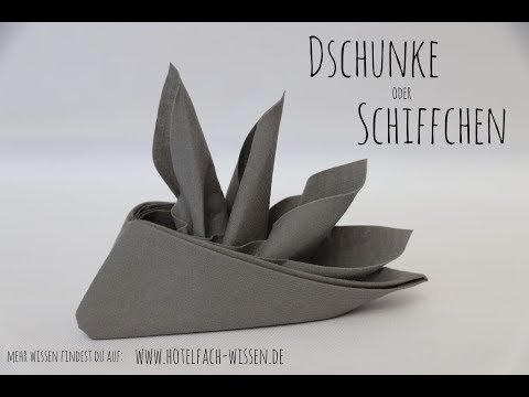 Vorschau zur Serviettenfaltung Schiffchen.