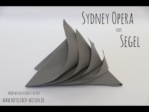 Vorschau zur Serviettenfaltung Sydney Opera / Segel.