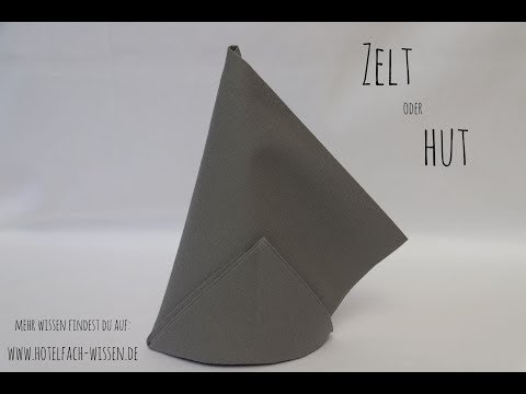 Vorschau zur Serviettenfaltung Zelt / Hut.